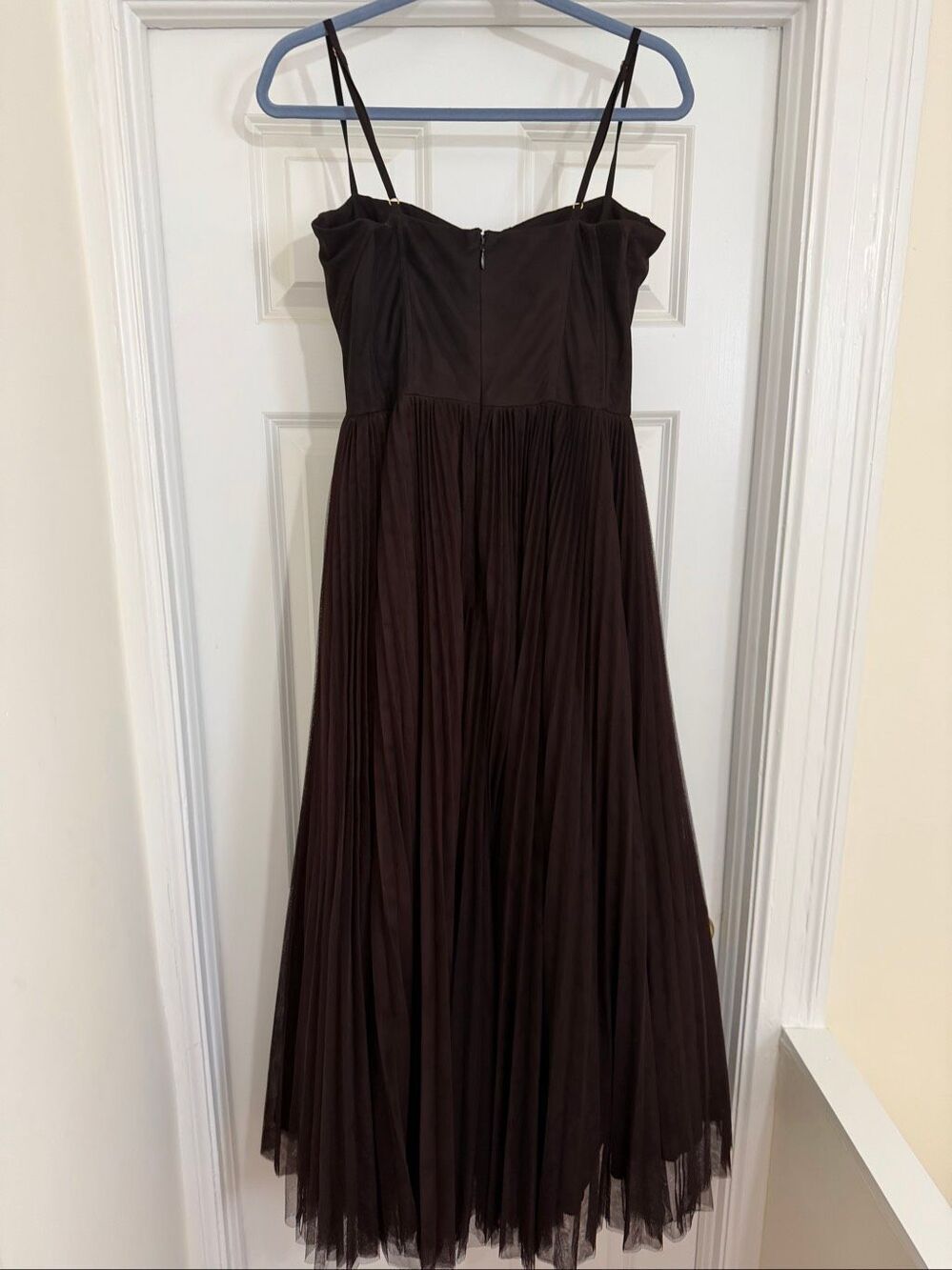 Anthropologie/HUTCH Amara Corset Pleated Tulle Fir & Flare Mid dress- $348choco - Picture 5 of 9